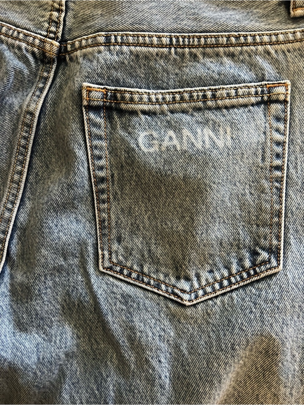 NWT GANNI jeans size 31 indigo wash classic high waisted cropped jeans F5718 - Picture 4 of 5